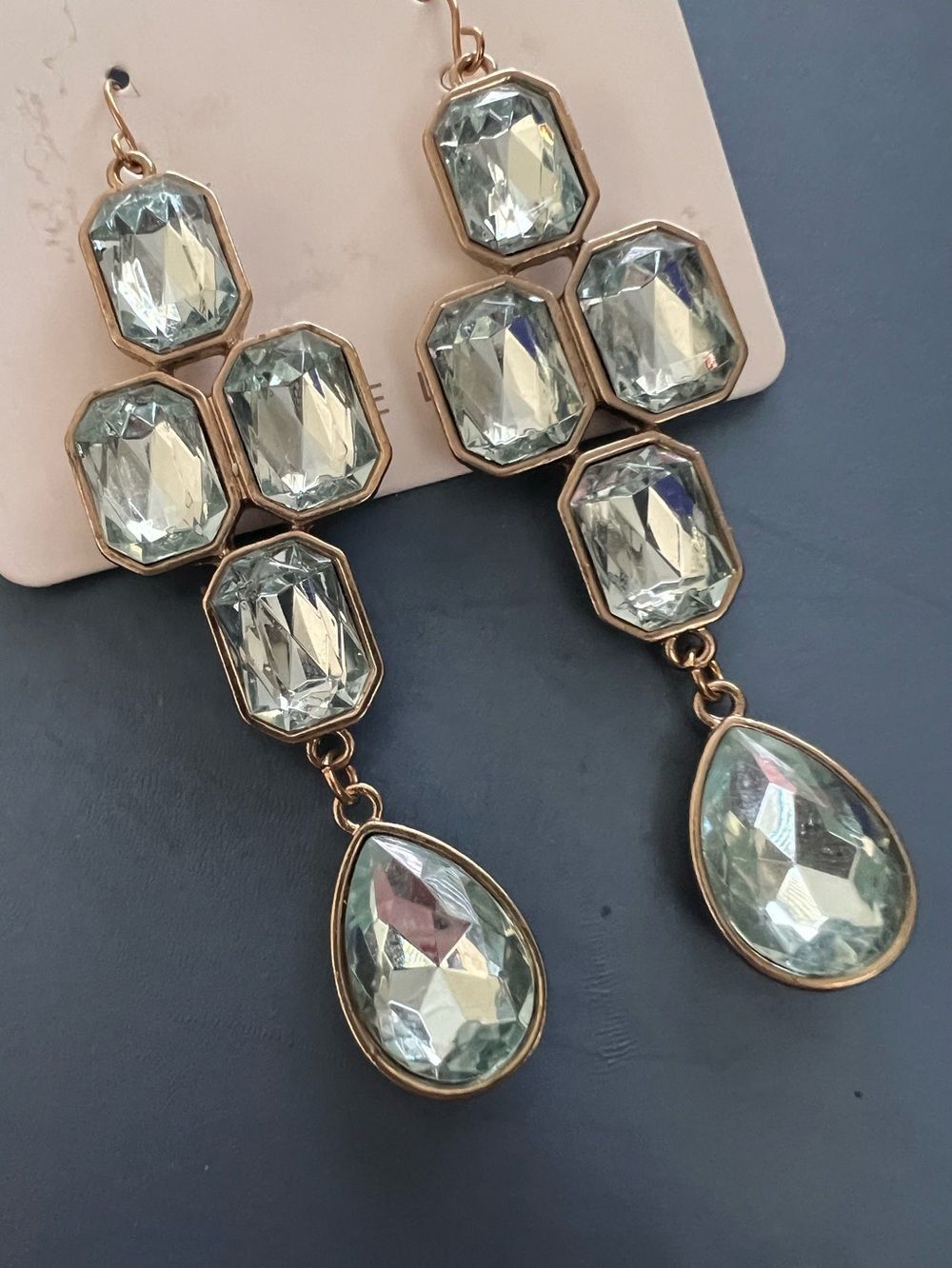 🩵 Sparkling Crystal Drop Dangle Statement Earrings  🩵